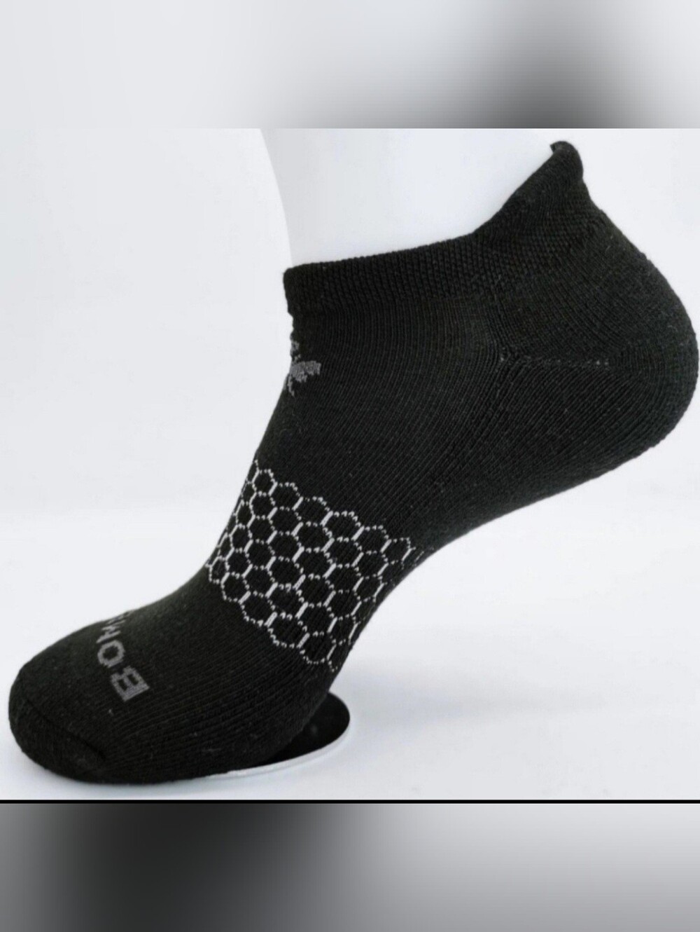 Bombas Ankle Socks Small 5 Pair Womens Honeycomb Black/Grey BNWT - Picture 3 of 11